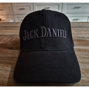 Jack Daniels Whiskey Hat Black Cap Embroidered Logo Strap Back